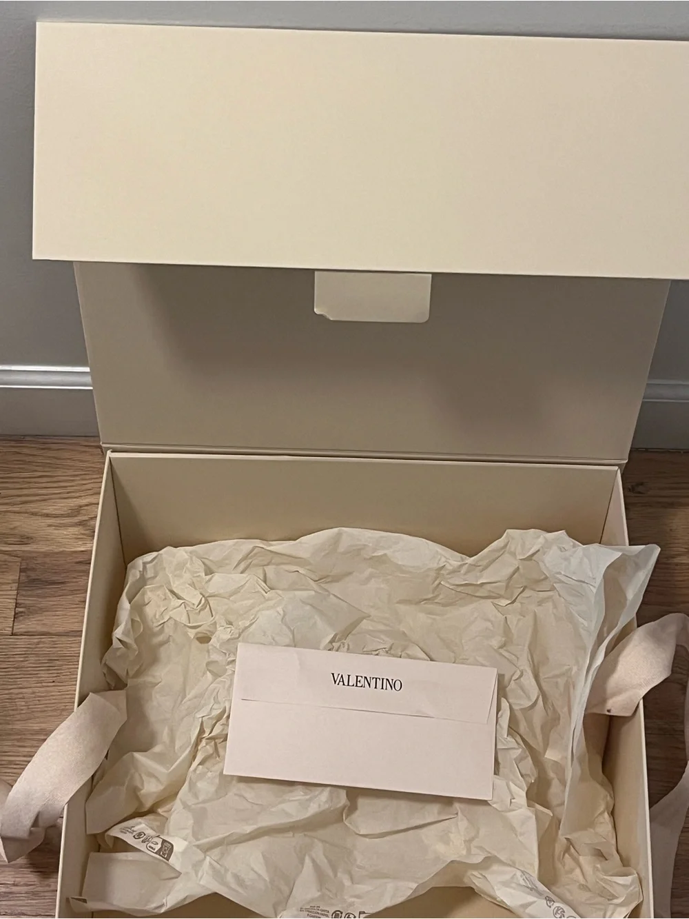 Valentino Cream Box with Black Logo